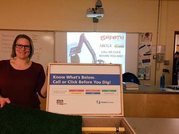 Sara delivers a YFWS Day session in Three Hills.